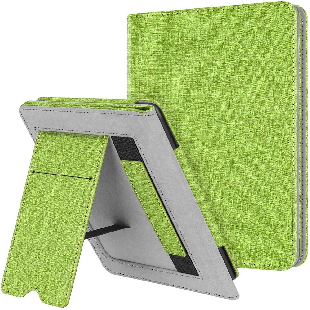 ALMIGHTY Water-Safe Case Fits Kindle Paperwhite (10th Generation, 2018 Releases), Lightweight PU Leather Smart Cover Shell with Stand and Strap for Amazon Kindle Paperwhite 4 E-Reader, Green