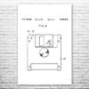Floppy Disk Poster Print, Programmer Gift, Computer Science Art, IT Tech Gift, Floppy Disk Art Print, Computer Decor Black & White (16 inch x 20 inch) view 1