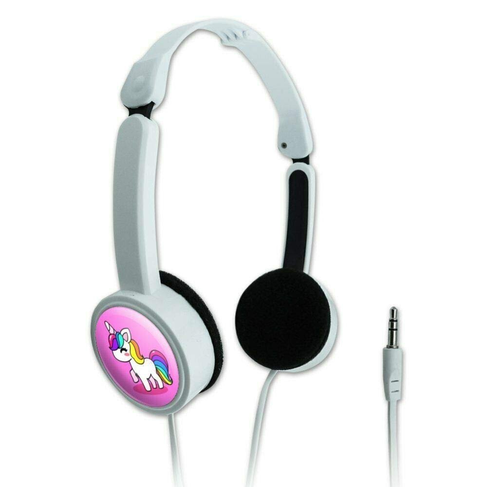Cute Kawaii Rainbow Unicorn Chibi Travel Portable On-Ear Foldable Headphones
