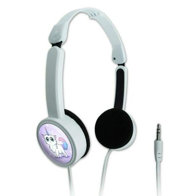Cat Unicorn Novelty Travel Portable On-Ear Foldable Headphones