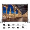 DORCEV 10x8ft Spain Square Backdrop Palatial Plaza Sevilla Spain Night Landscape Photography Background Virgin Mary Church World Travel Kids Adults Portraits Photo Studio Props view 2