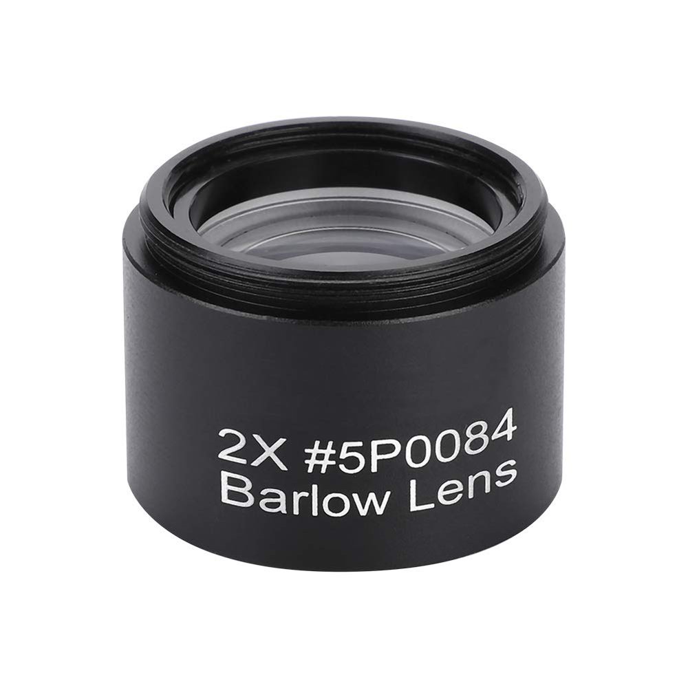Bindpo 2X Barlow Lens, 1.25inch Fully Multi-Coated Optical Glass Lens, M28.6 Thread Metal Barlow Lens,for 1.25in/31.7mm Astronomic Telescope