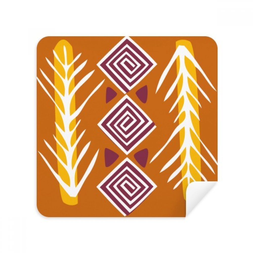 Brown Line Mexico Totems Ancient Civilization Glasses Cloth Screen Cleaner Suede Fabric 2 Pack
