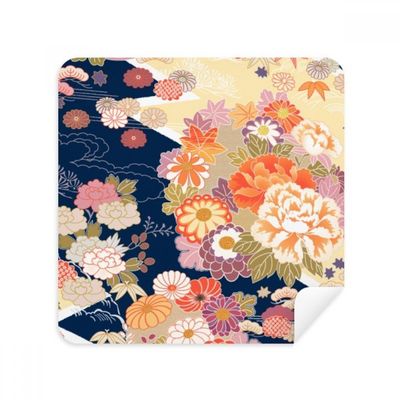 Peony Maple Pattern Japan Glasses Cloth Screen Cleaner Suede Fabric 2 Pack