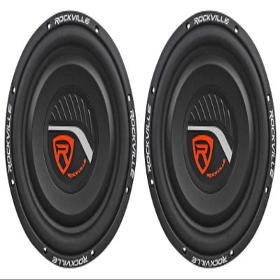 2 Rockville W12T4S4 12" Shallow Mount 1400w Car Subwoofers, CEA Compliant, 4-Ohm