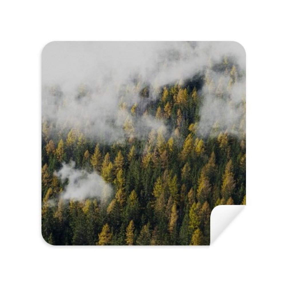 Forest Mountain Fog Mist Cloud Autumn Glasses Cloth Screen Cleaner Suede Fabric 2 Pack