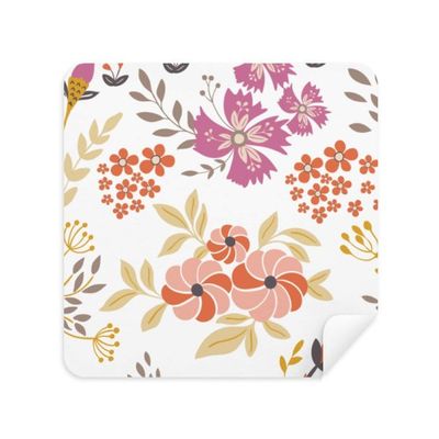 Orange White Flower Paint Glasses Cloth Screen Cleaner Suede Fabric 2 Pack