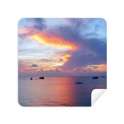 Ocean Sky Water Science Nature Picture Glasses Cloth Screen Cleaner Suede Fabric 2 Pack
