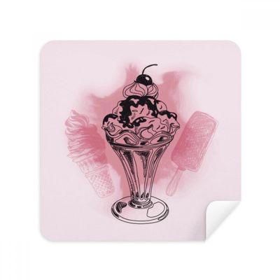 Cherry Chocolate Ice Popsicles Glasses Cloth Screen Cleaner Suede Fabric 2 Pack