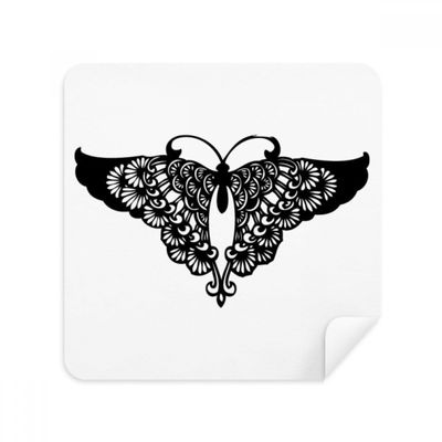 Butterfly with Ruffle Wing Outline Glasses Cloth Screen Cleaner Suede Fabric 2 Pack