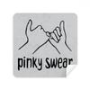 Black Pinky Swear Personalized Gesture Glasses Cloth Screen Cleaner Suede Fabric 2 Pack view 1