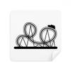 Black Roller Coaster Amusement Park Outline Glasses Cloth Screen Cleaner Suede Fabric 2 Pack