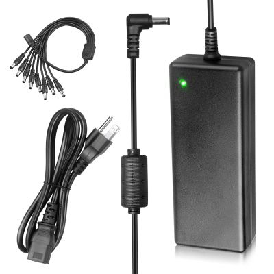 12V 10A Power Supply - LeTaoXing AC 100-240V to DC 12V 120W Switching Power Adapter 12 Volt Transformers 12V/10A Universal with 5.5x2.1mm dc 1 Female to 8 Male Power Splitter Cable