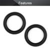 Fielect 5.1inch/130mm Rubber Speaker Edge Surround Rings Replacement Kit for Speaker Repair or DIY Black 1Pc view 3