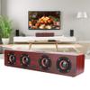 ciciglow Red Wood Grain Bluetooth Speaker, Portable Soundbar Speaker with 3W Subwoofer PC Phone Desktop Music Player view 3