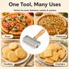 EVEDMOT Pizza Dough Docker Pastry Roller Stainless Steel,Pizza Docking Tool view 2