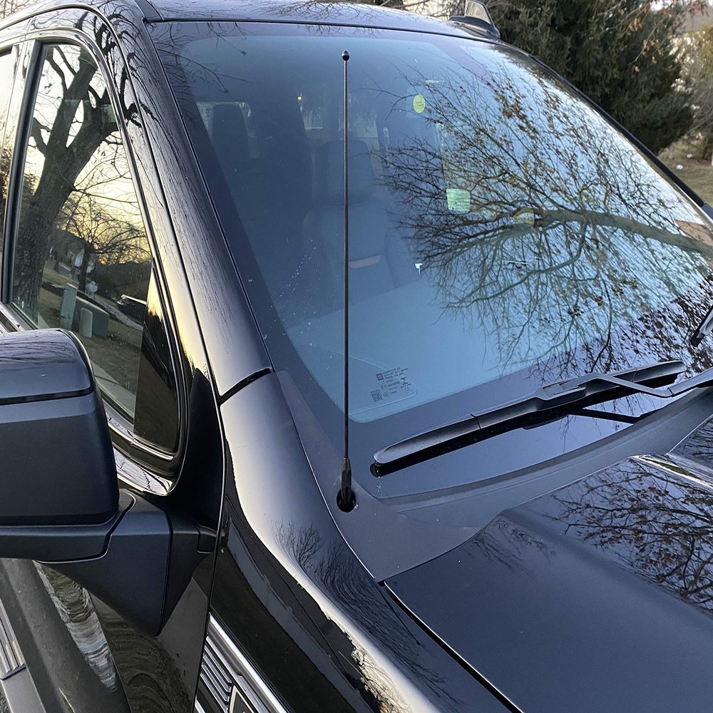 12 Black External Antenna Mast for GMC Sierra 1500 2006-2022 - Automotive Antenna Replacement for Cars, Trucks & SUV - FM AM Radio Compatible - Car & Truck Exterior Accessories for Men & Women
