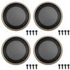 Fielect 4Pcs 4" Speaker Grill Cover Mesh Speaker Grill Gold Decorative Circle Woofer Guard Protector Cover Audio Accessories with 16 Screws view 1