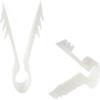 THE CIMPLE CO Stucco and Drywall Cable Clips for Coaxial and Similar Cables - Push-in Masonry Anchors - RG59, RG6, Ethernet, and Similar - Cable Clips, Pack of 50 - White view 1