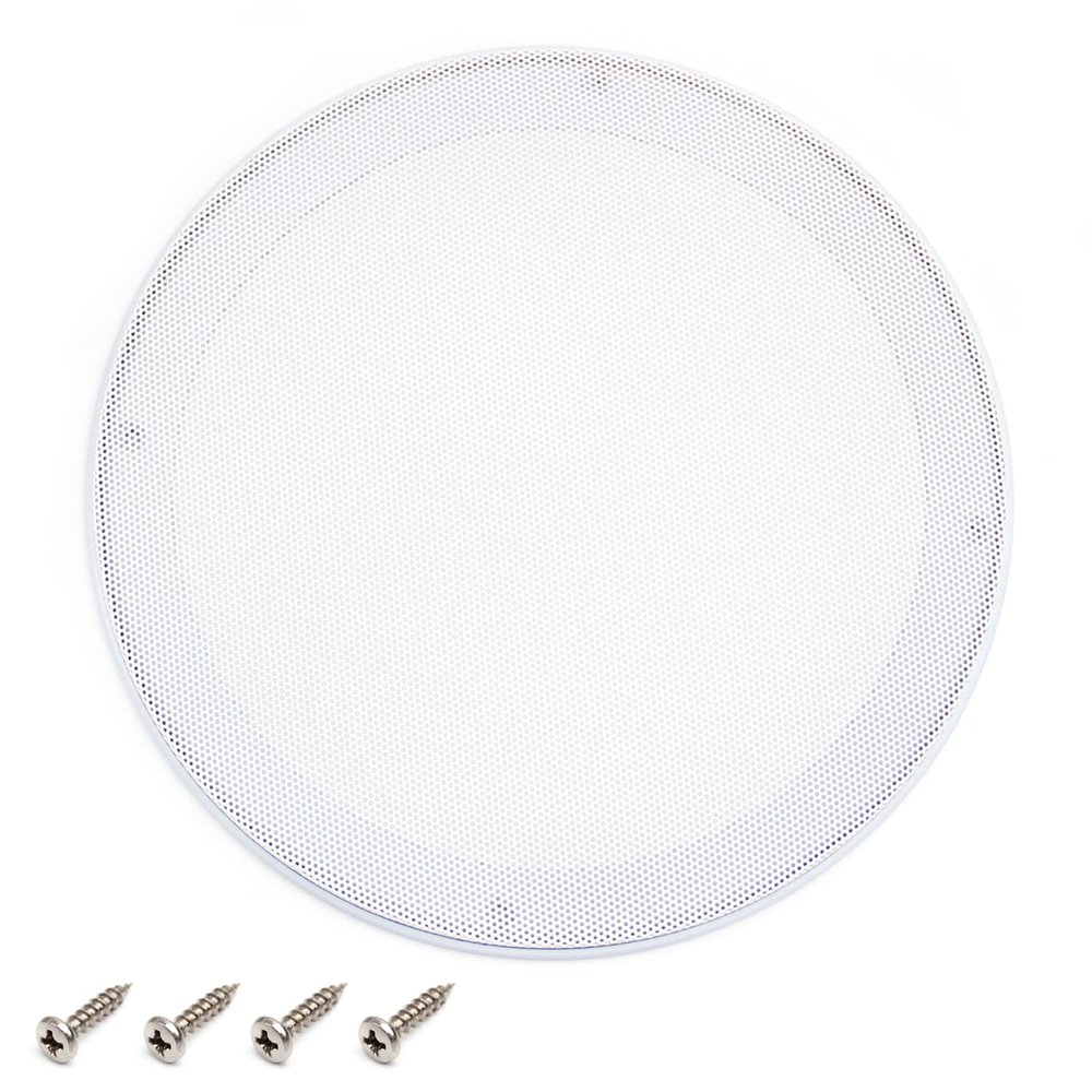 Fielect 8" Speaker Grill Cover - White Round Subwoofer Grille Guard Protector