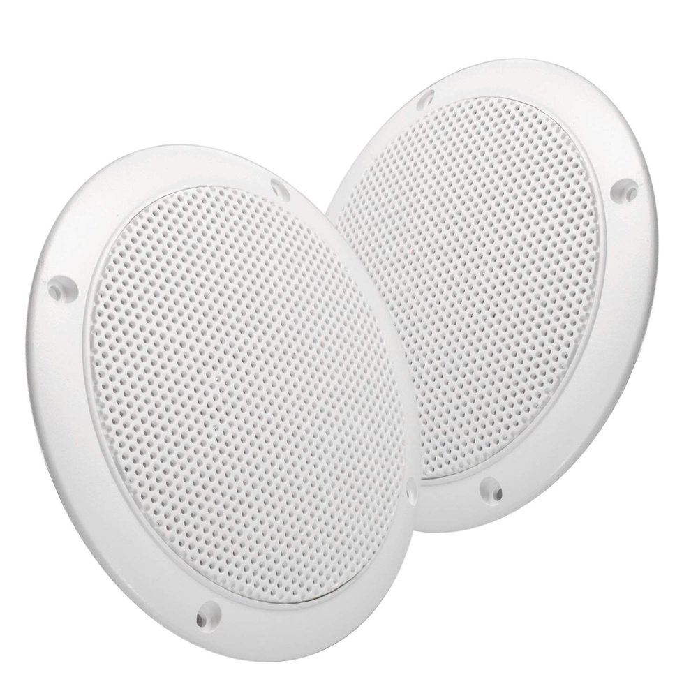 Magnadyne 5 Water Resistant Slim Profile Dual Cone Speakers for RVs, Boats, Outdoors - Pair