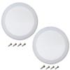 Fielect 2Pcs 6.5" Speaker Grill Covers White SubWoofer Grill Cover Guard Protector Speaker Grills Mesh Round Speaker Grille Woofer Car Speaker Grills Cover with 8 Screws view 1