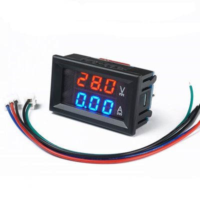 Taidacent Modbus RTU Power Monitor Energy Meter DC Voltage Current Meter Ammeter RS485 TTL Isolated 100V 5A 10A 50A 100A Dual LCD Display (100V5A_Modbus Protocol_485 Isolation)