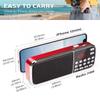 PRUNUS J189 Mini Bluetooth AM FM Radio, TF Card/USB/AUX Playback with Bass view 2