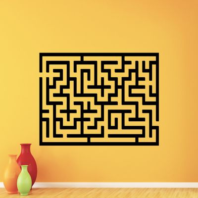 Labyrinth Wall Decal Maze Vinyl Sticker Wall Art Design Conundrum Decor Housewares Bedroom Decor Removable Wall Mural 141xxx