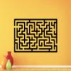 Labyrinth Wall Decal Maze Vinyl Sticker Wall Art Design Conundrum Decor Housewares Bedroom Decor Removable Wall Mural 141xxx view 1