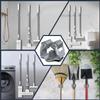 3-H Mop and Broom Holder Wall Mount,Mop Hanger 15 Pack for Organizing Yard Tool,Rake Handle up to 1.38Inch view 3
