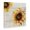 Stupell Industries Sunflower Illustration Over Vintage Mail Post Wall Art, 24x24, Beige view 3