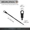 100 Nylon Cable Wire Zip Ties Mounting Hole Nail Screw 40 LBS 6" Inch Black view 3