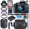 Canon EOS Rebel T7 DSLR Camera with Canon EF-S 18-55mm is II Lens + 32GB SanDisk Memory Card with Photo Camera Bag and Accessory Bundle (Renewed) view 1