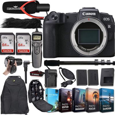 Canon EOS RP Mirrorless Digital Camera (Body Only) Bundled + Deluxe Accessories (Renewed)