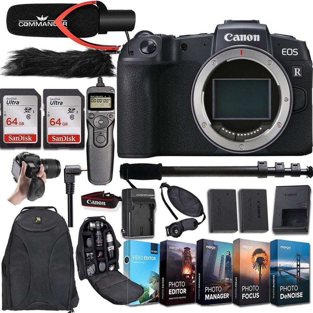 Canon EOS RP Mirrorless Digital Camera (Body Only) Bundled + Deluxe Accessories (Renewed)