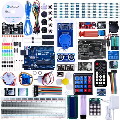 ELEGOO Upgraded UNO R3 Most Complete Starter Kit V2.0 with Tutorials Compatible with Arduino STEM Projects for Teens Adults Robotics & Engineering Kits Science | Coding | Programming Set