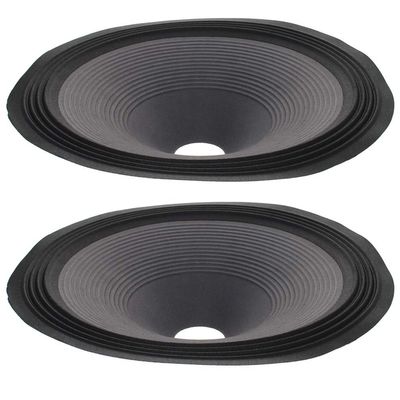 Fielect 2Pcs 10 inches Paper Speaker Cone Subwoofer Cones Drum Paper 1.5 inches Inner Diameter with 4 Cloth Surround Purple Gray