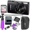 Canon PowerShot ELPH 360 HS Digital Camera (Black) Accessory Bundle with Flexible Spider Tripod, 32GB Memory, Camera Case and More. (Renewed) view 1