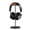 QinCoon Headphone Stand, Walnut Wood & Aluminum Headset Stand, Nature Walnut Gaming Headset Holder with Solid Heavy Base for All Headphone Sizes (Black) view 1