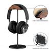 QinCoon Headphone Stand, Walnut Wood & Aluminum Headset Stand, Nature Walnut Gaming Headset Holder with Solid Heavy Base for All Headphone Sizes (Black) view 4