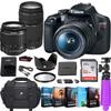 Canon EOS Rebel T7 DSLR Camera w/ 2 Canon Lenses (18-55mm f/3.5-5.6 is II and EF 75-300mm f/4-5.6 III)+ Photo/Video Editing Software & Deluxe Accessory Kit (Renewed) view 1