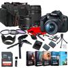 Canon EOS Rebel T7 EF-S 18-55mm + EF 75-300mm Double Zoom KIT W/Photo Editing Software + Accessory Bundle (Renewed) view 1