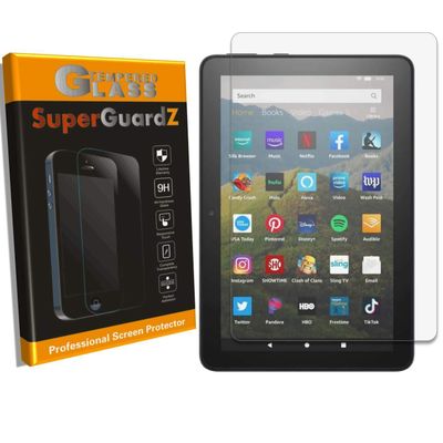 [2-PACK] For Fire HD 8 (12th/10th Gen, 2022/2020) / Fire HD 8 Plus (12th/10th Gen, 2022/2020) / Fire HD 8 Kids (12th/10th Gen, 2022/2020) Screen Protector [Tempered Glass], SuperGuardZ, Anti-Scratch, Anti-Bubble