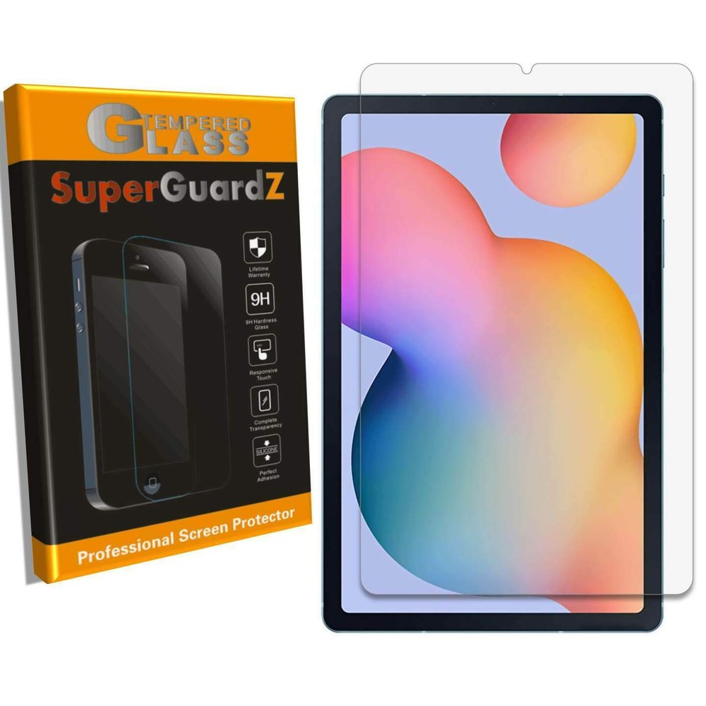 SuperGuardZ [2-PACK] For Samsung Galaxy Tab S6 Lite (2022) / S6 Lite (2020) Screen Protector [Tempered Glass], 9H, 0.3mm, 2.5D Round Edge, Anti-Scratch, Anti-Bubble [Lifetime Replacement]