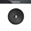 Fielect 12 inches Paper Speaker Cone Subwoofer Cones Drum Paper 2 inches Inner Diameter with 3 Cloth Surround 1Pcs view 3