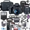 Canon EOS Rebel T7 Camera w/Canon EF-S 18-55mm is II Lens & 75-300mm f/4-5.6 III Lens + 32GB Sandisk Memory + Canon Case + High Speed Slave Flash + Accessory Bundle (Renewed) view 1