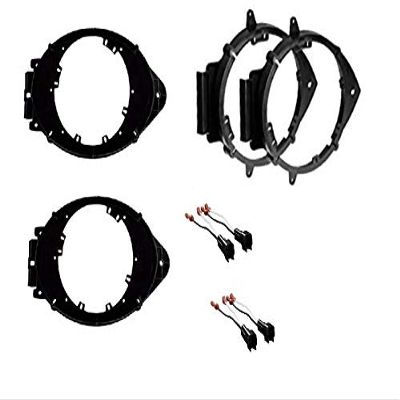 2 Pair 6.5" 6.75" Car Door Speaker Install Adapter Brackets with Speaker Wire Connectors Made for Chevrolet/GMC: 2014-2022 Silverado 1500, 2015-2022 Silverado 2500/3500, 2015-2022 Tahoe + More