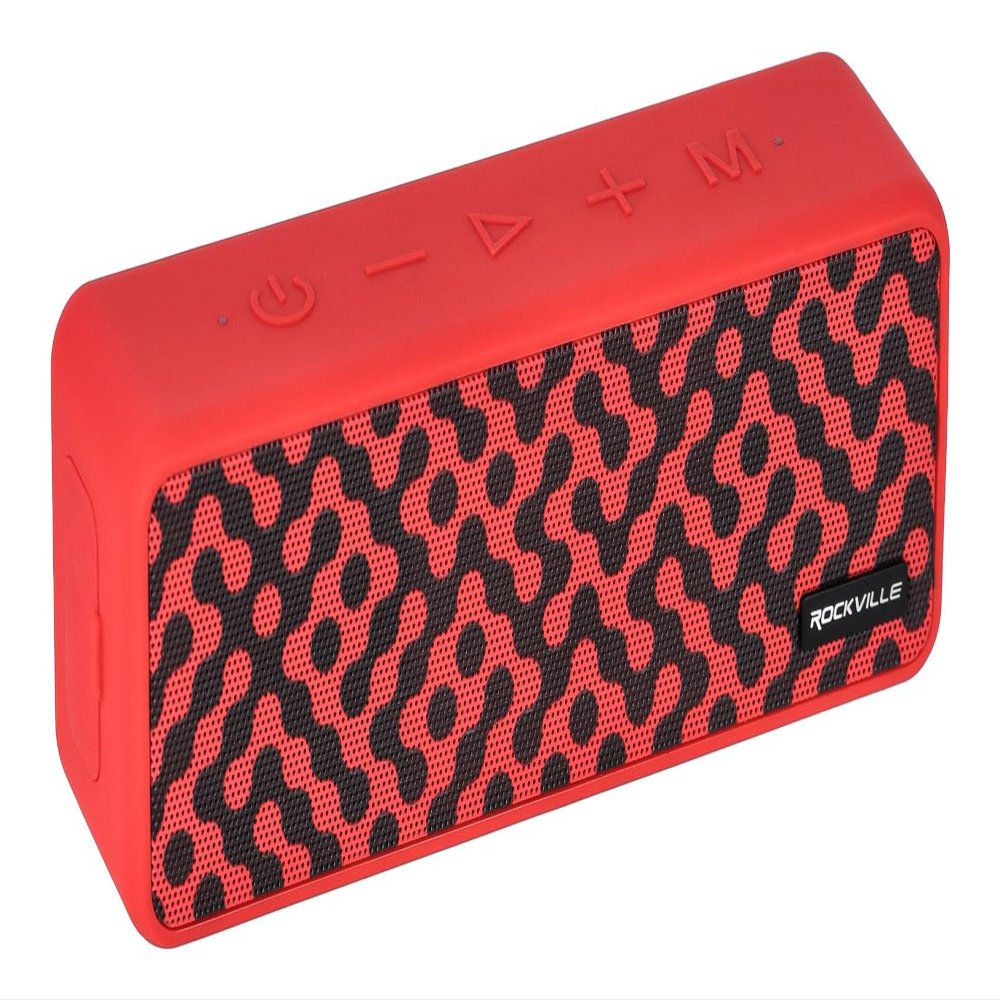 Rockville Faze Red 50W Portable Bluetooth Speaker, TWS Wireless Link, IPX7 Waterproof, 31-Hour Battery, for Outdoor and Home Audio