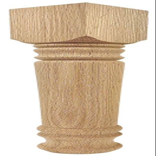 Highland Manor Wood Products Farmhouse Coffee Table Leg - 18" Tall x 2 1/2" Wide (Oak) (1 Leg)